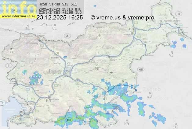 Radarska karta padavin