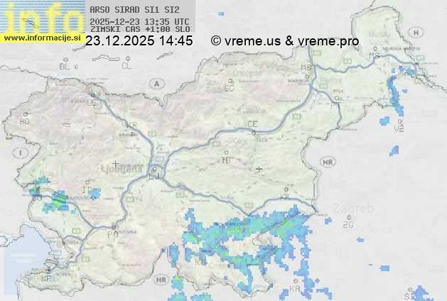 Radarska karta padavin