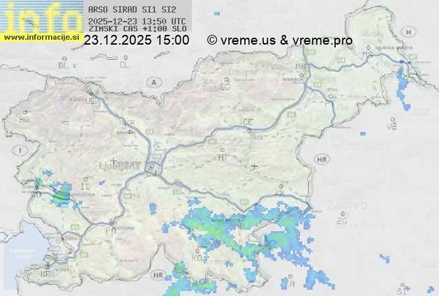 Radarska karta padavin