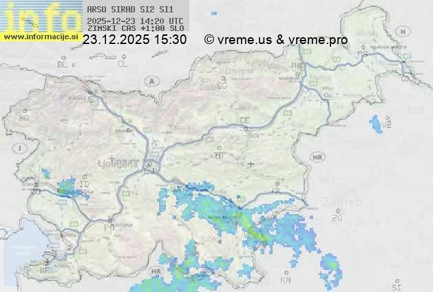 Radarska karta padavin