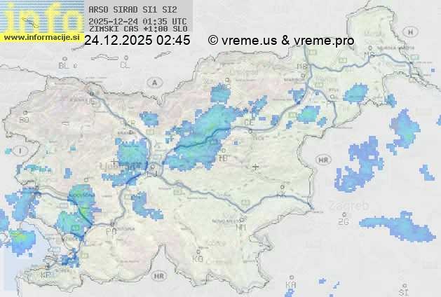 Radarska karta padavin