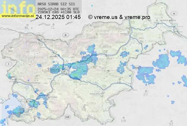 Radarska karta padavin