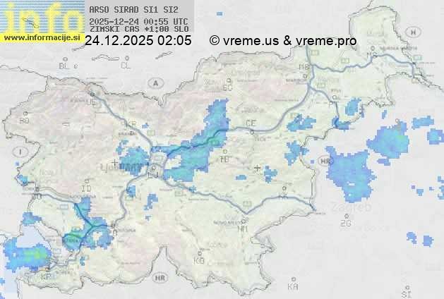 Radarska karta padavin