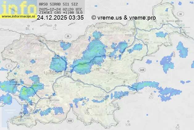 Radarska karta padavin