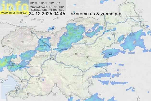 Radarska karta padavin