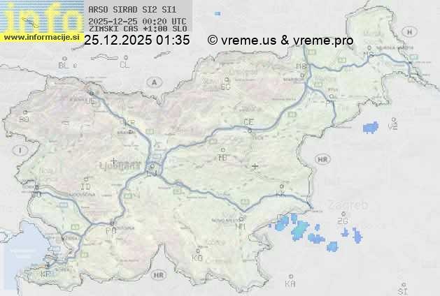 Radarska karta padavin