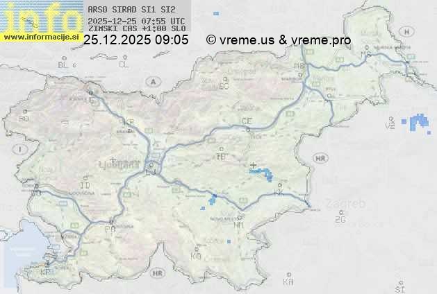 Radarska karta padavin