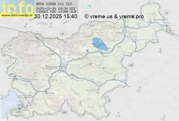 Radarska karta padavin