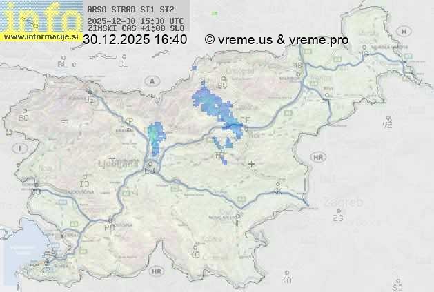 Radarska karta padavin