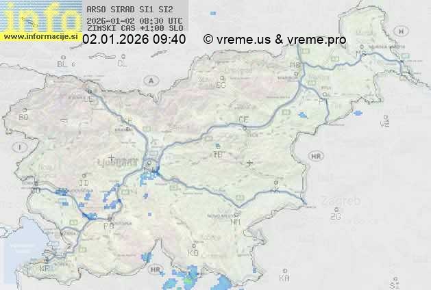 Radarska karta padavin