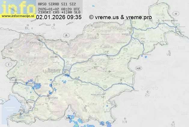 Radarska karta padavin