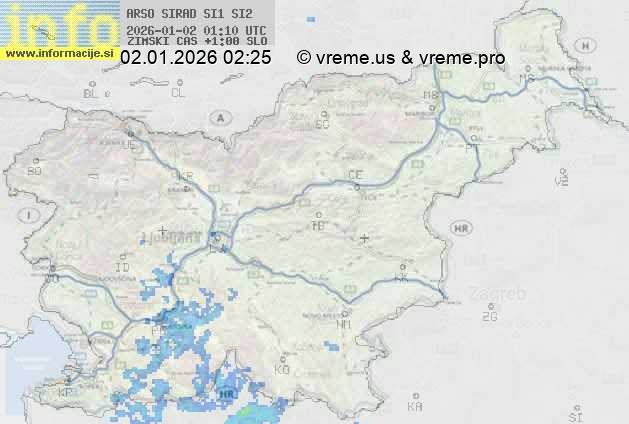 Radarska karta padavin