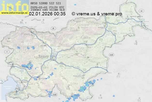 Radarska karta padavin