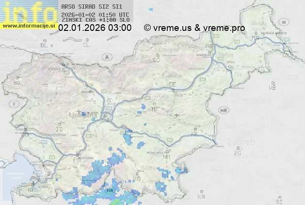 Radarska karta padavin