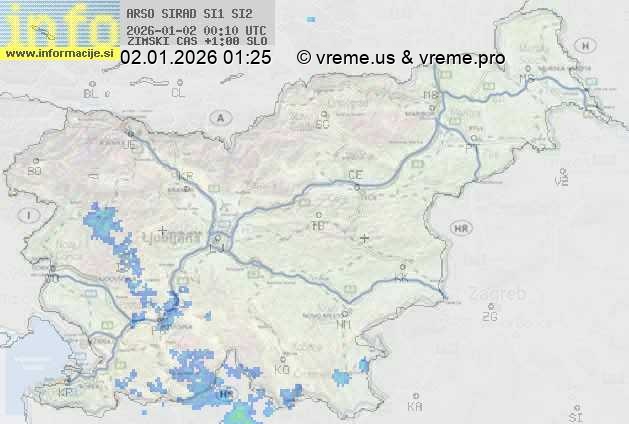 Radarska karta padavin