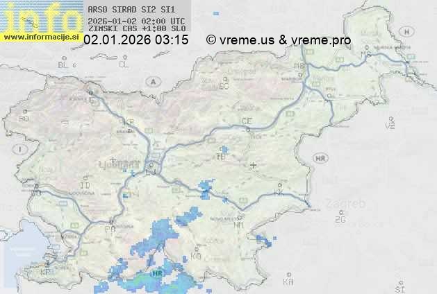 Radarska karta padavin