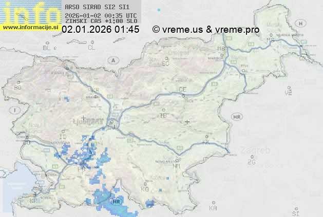 Radarska karta padavin