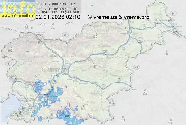 Radarska karta padavin