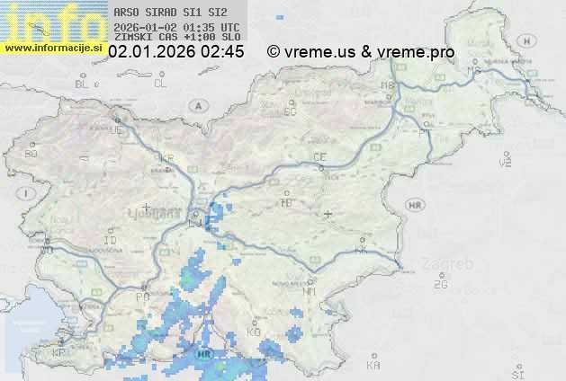 Radarska karta padavin