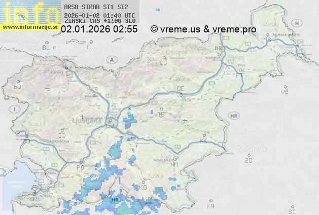 Radarska karta padavin