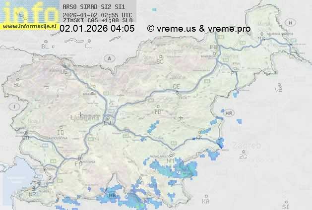 Radarska karta padavin