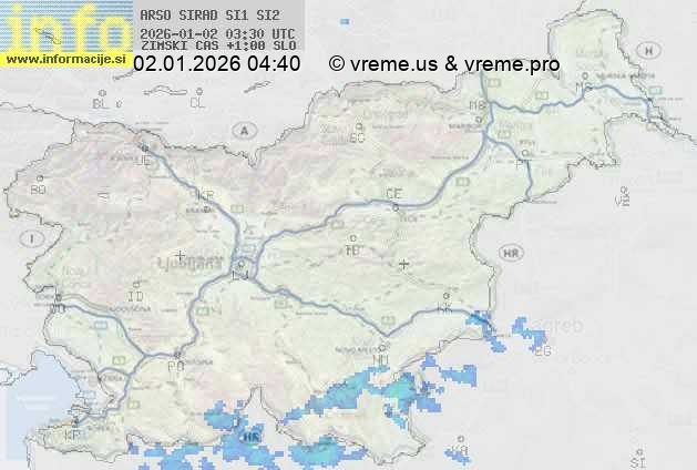 Radarska karta padavin