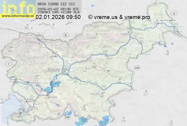 Radarska karta padavin