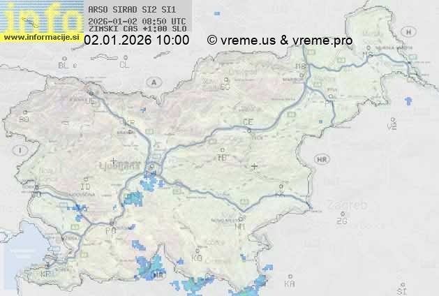 Radarska karta padavin