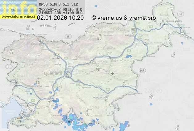 Radarska karta padavin