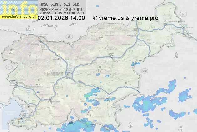 Radarska karta padavin