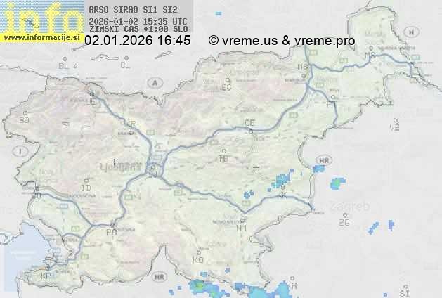 Radarska karta padavin