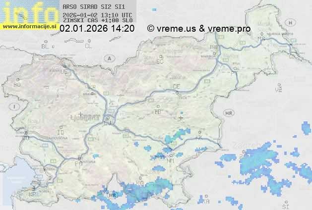 Radarska karta padavin