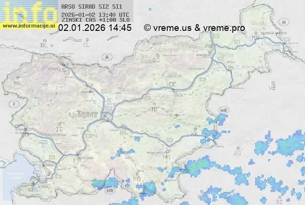 Radarska karta padavin