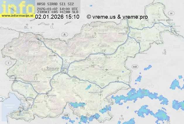 Radarska karta padavin