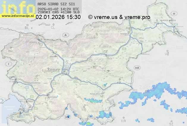 Radarska karta padavin