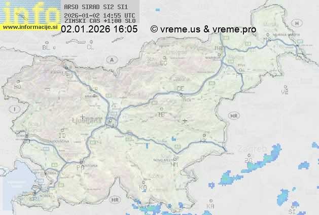 Radarska karta padavin