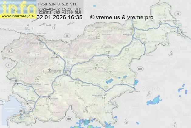 Radarska karta padavin