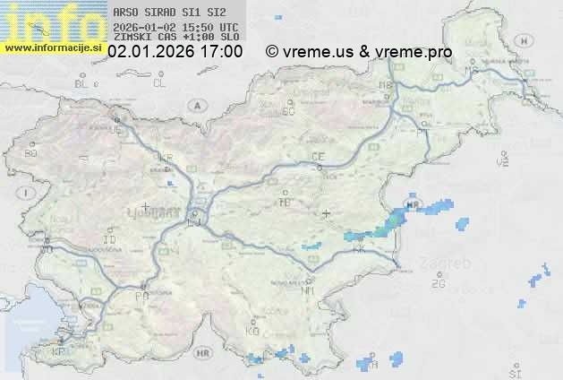 Radarska karta padavin