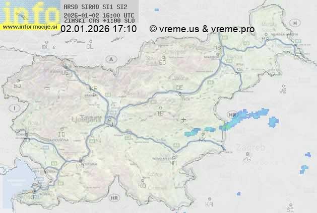 Radarska karta padavin