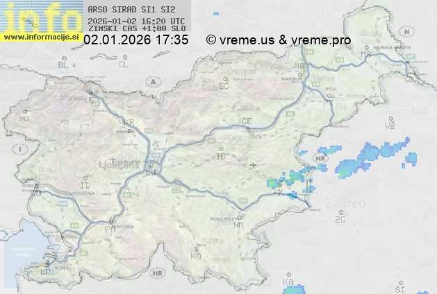 Radarska karta padavin