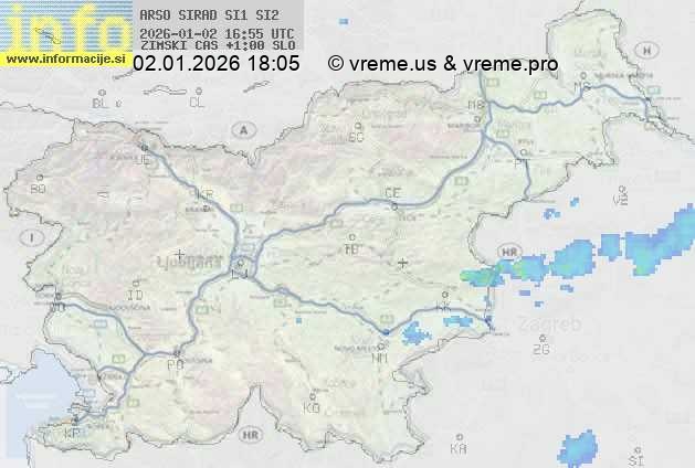 Radarska karta padavin