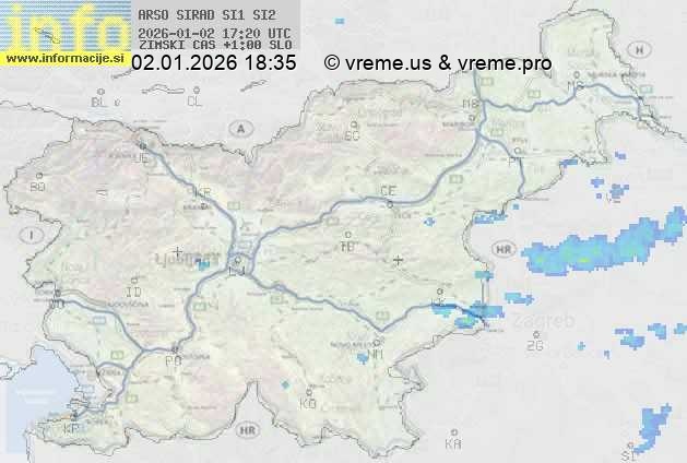 Radarska karta padavin