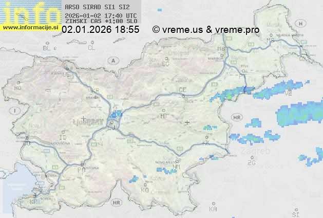 Radarska karta padavin