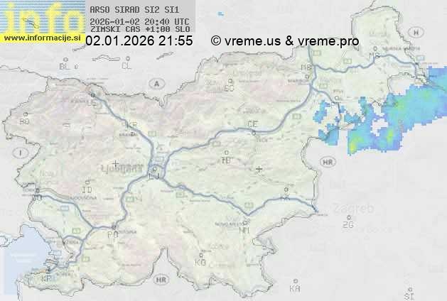 Radarska karta padavin