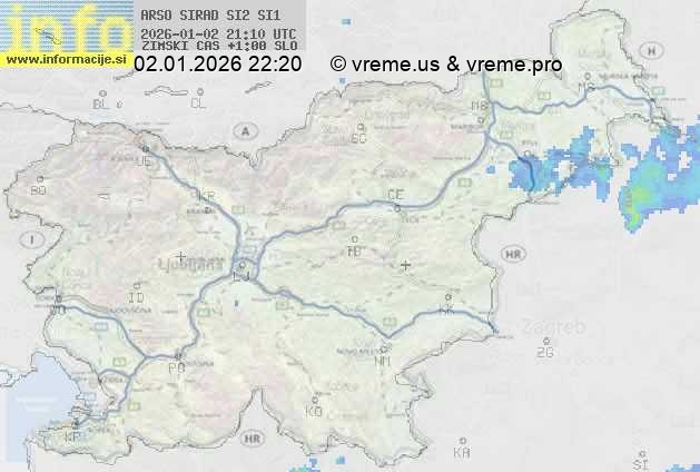 Radarska karta padavin