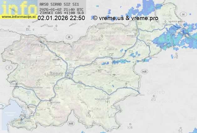 Radarska karta padavin