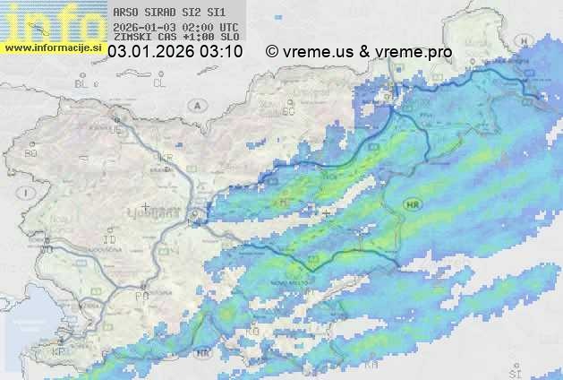 Radarska karta padavin