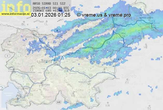 Radarska karta padavin
