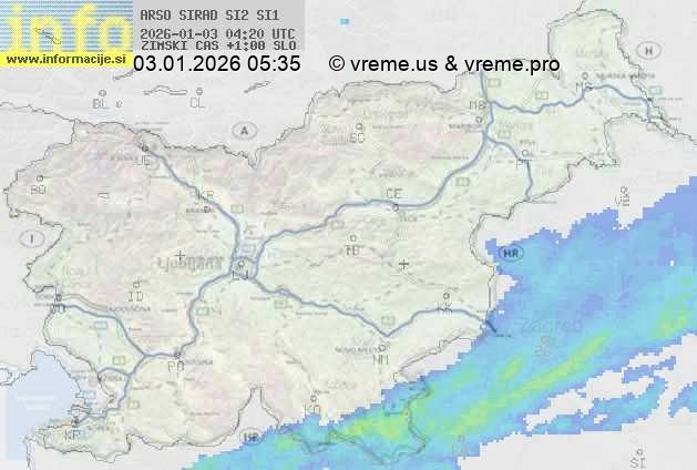 Radarska karta padavin