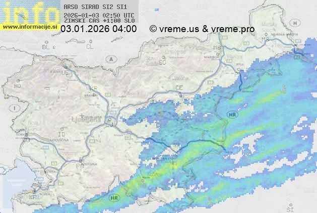 Radarska karta padavin